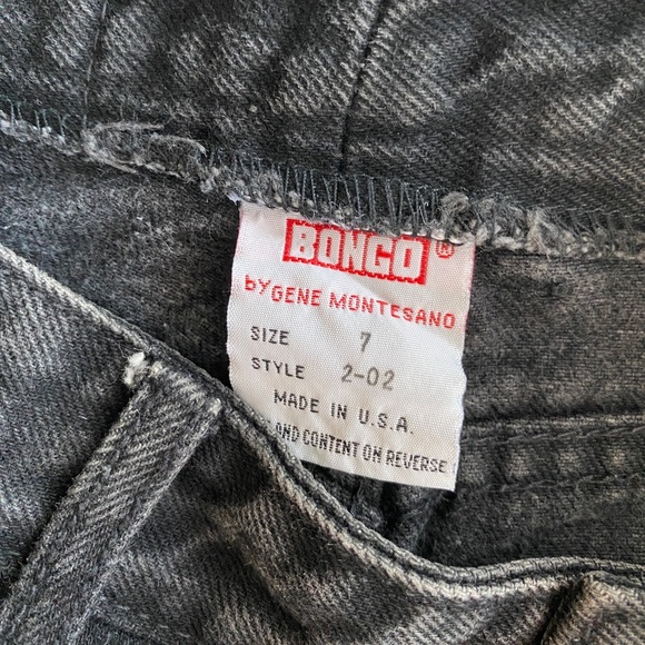 Vintage BONGO by Gene Montesano Black High Waisted Tapered Jeans Size 7 - Picture 9 of 11